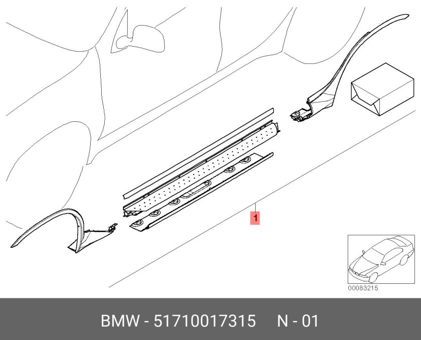 Наклеики парога на БМВ х5 е53