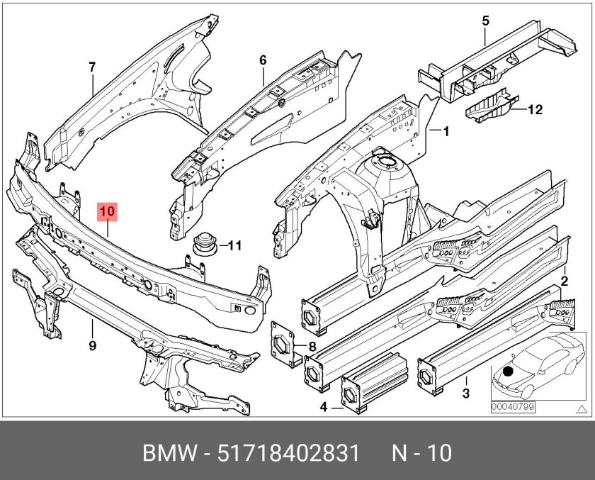 Бампер передний на БМВ х5 е70 схема