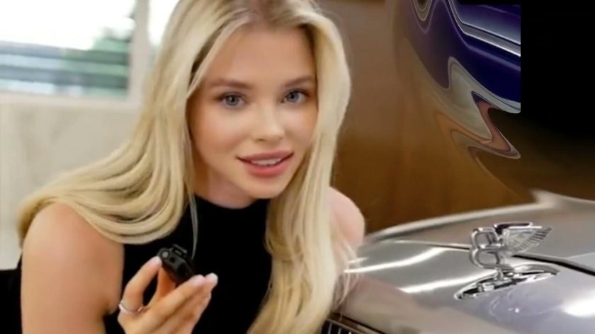 Девушка из рекламы бентли блондинка