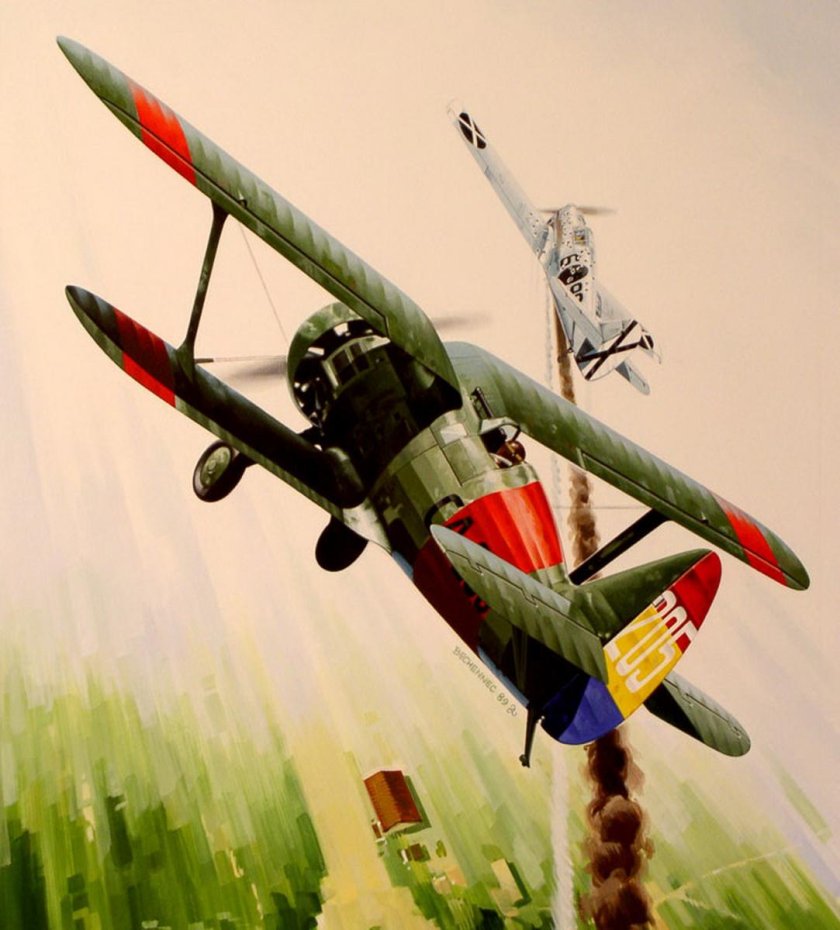 Истребитель биплан и-15