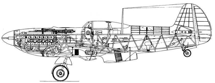 Як-1 Компоновочная схема