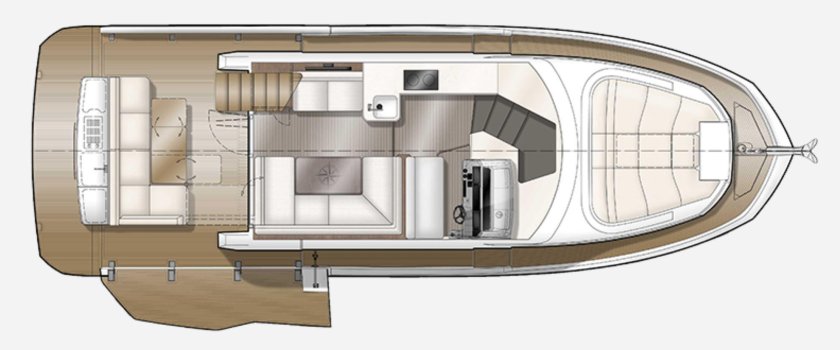 Galeon 400 fly интерьер