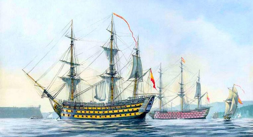 Испанский корабль Сантисима Тринидад