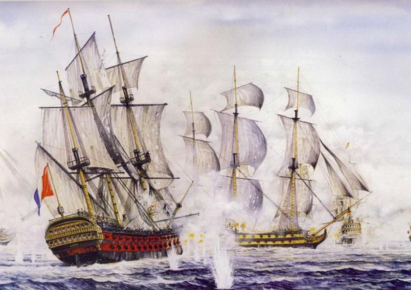 80 Пушечный парусный линейный корабль