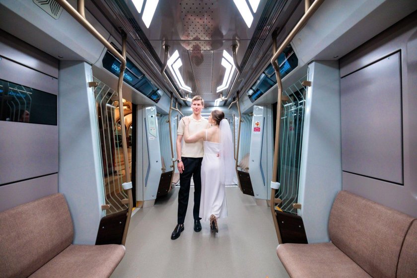Свадебная фотосессия в метро