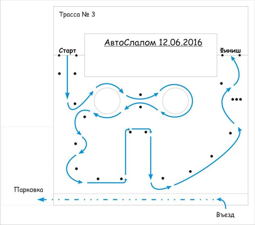 Трасса автослалом