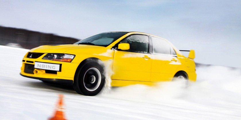 Зимний автослалом