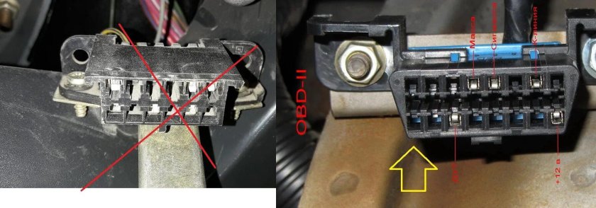 Разъём obd2 ВАЗ 2114