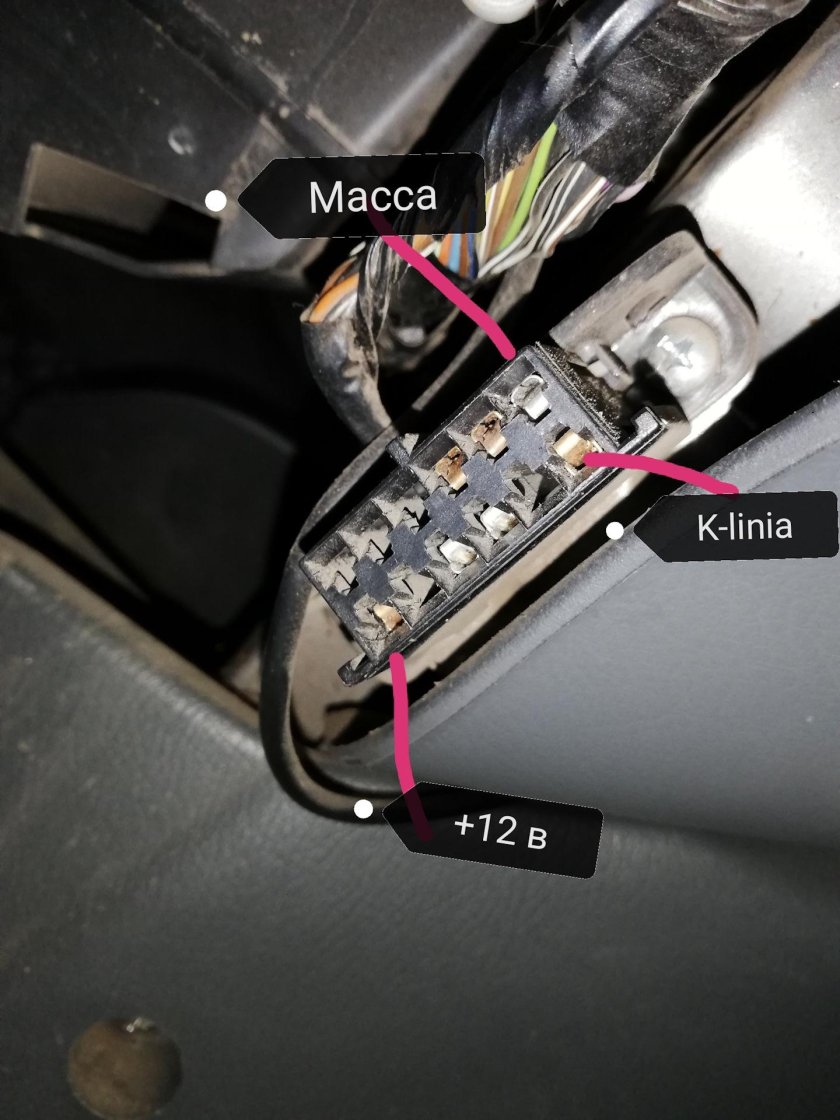 Рено Сандеро разъем ОБД