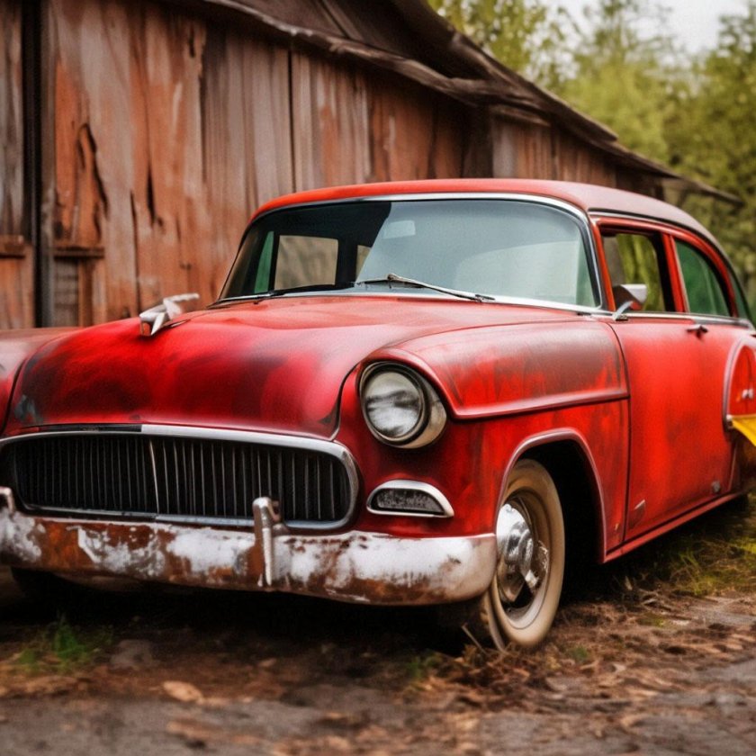 Красный автомобиль