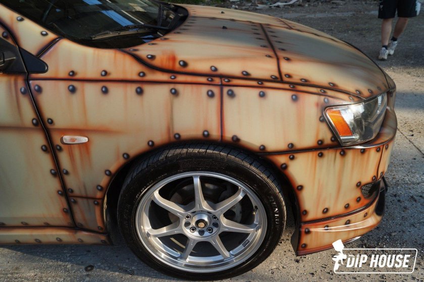 Аэрография на авто ржавчина