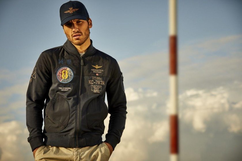 Кожаная куртка Аэронавтика милитари