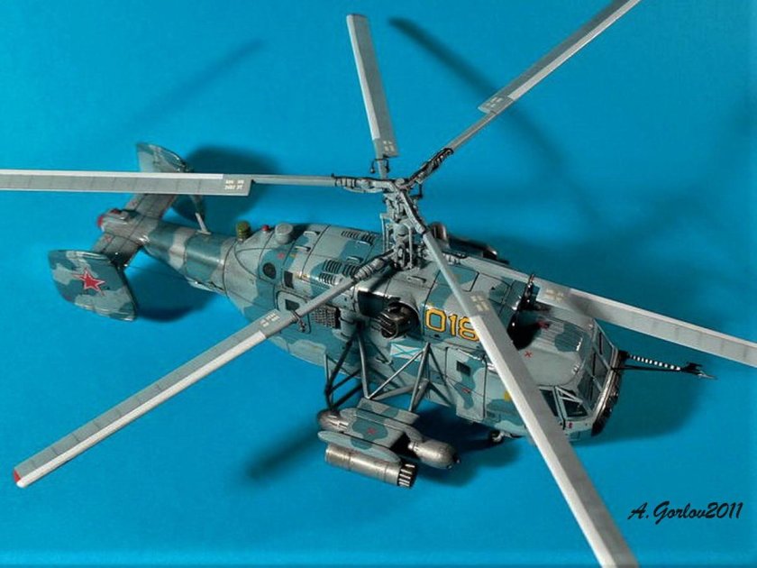 Звезда модель вертолет ка-29