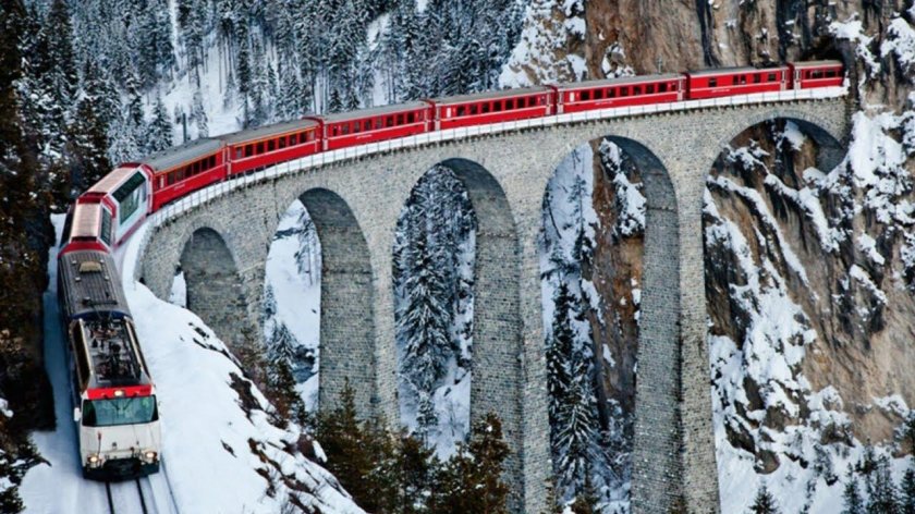 Акведук Швейцария железная дорога