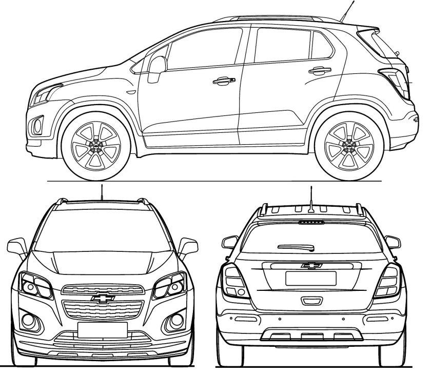 Chevrolet Captiva чертеж