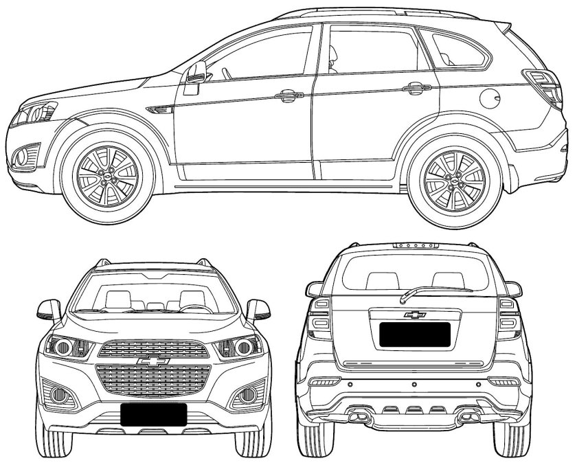 Chevrolet Captiva чертеж