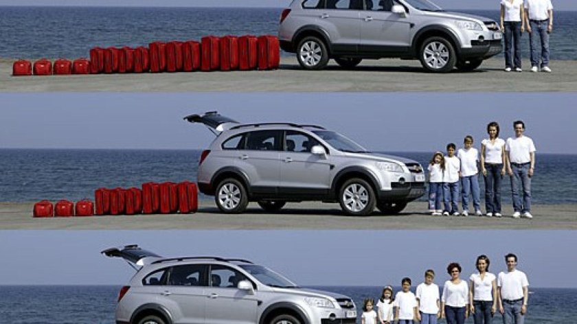 Chevrolet Captiva габариты