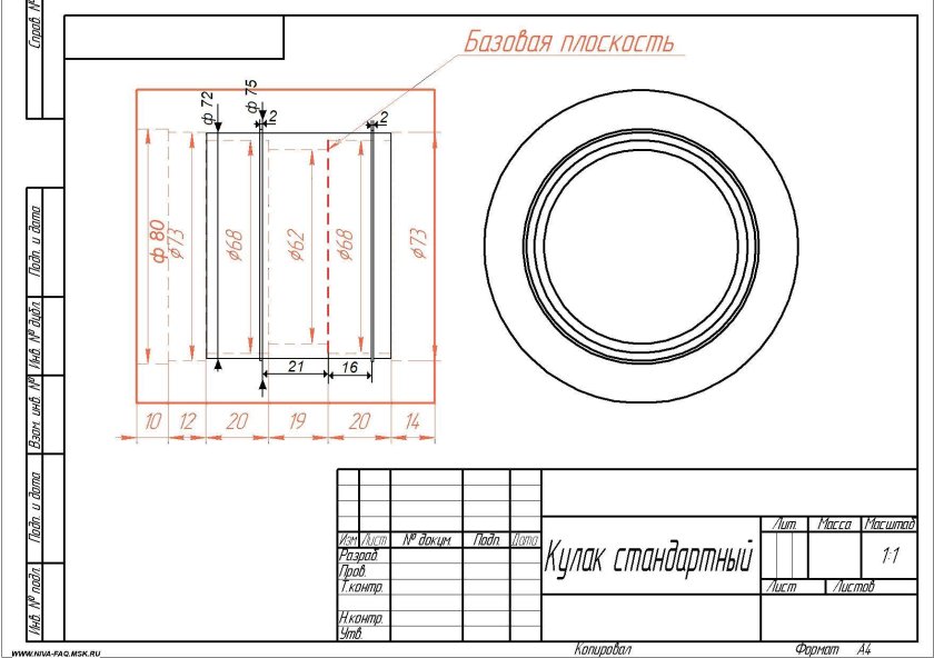 Подшипник Ивеко на ниву Шевроле чертеж