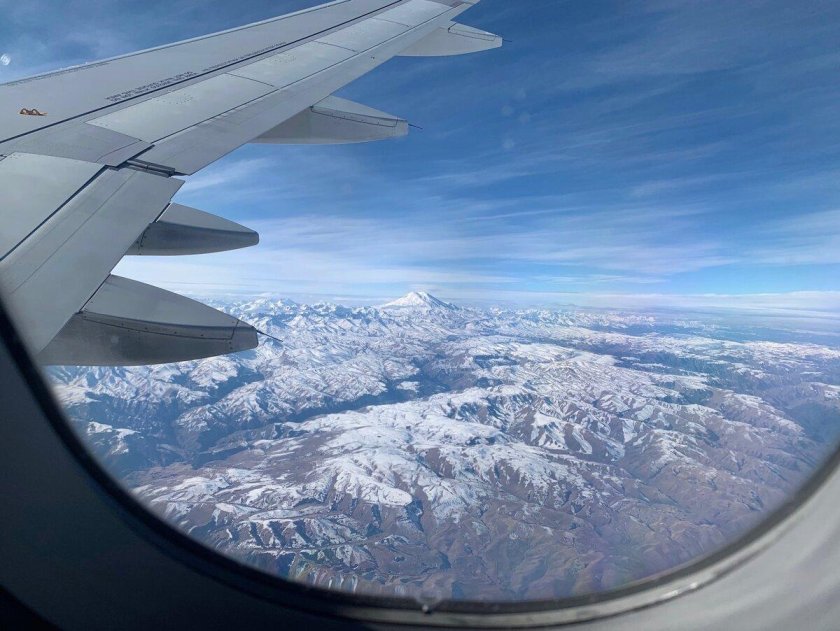 Эльбрус из самолета
