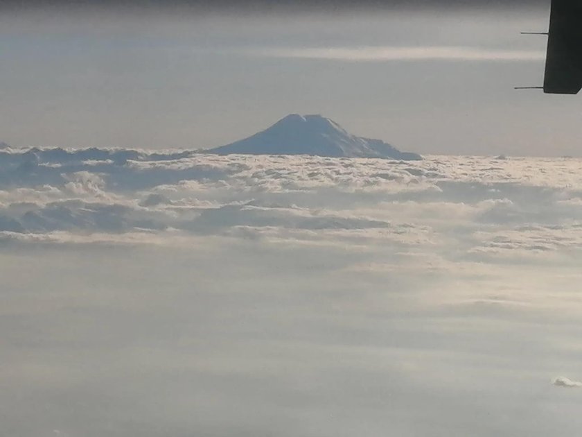 Эльбрус вид из самолета