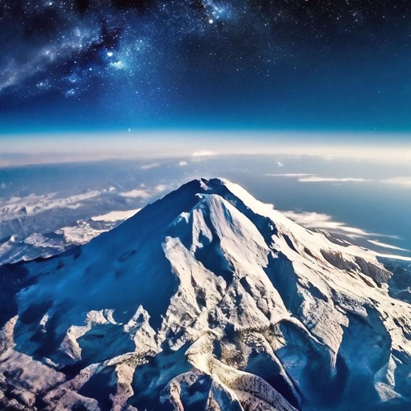 Вид на эльбрус