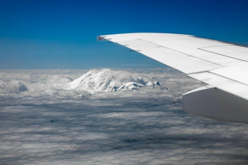Эльбрус из самолета