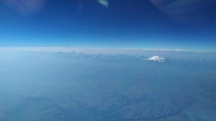 Эльбрус из самолета