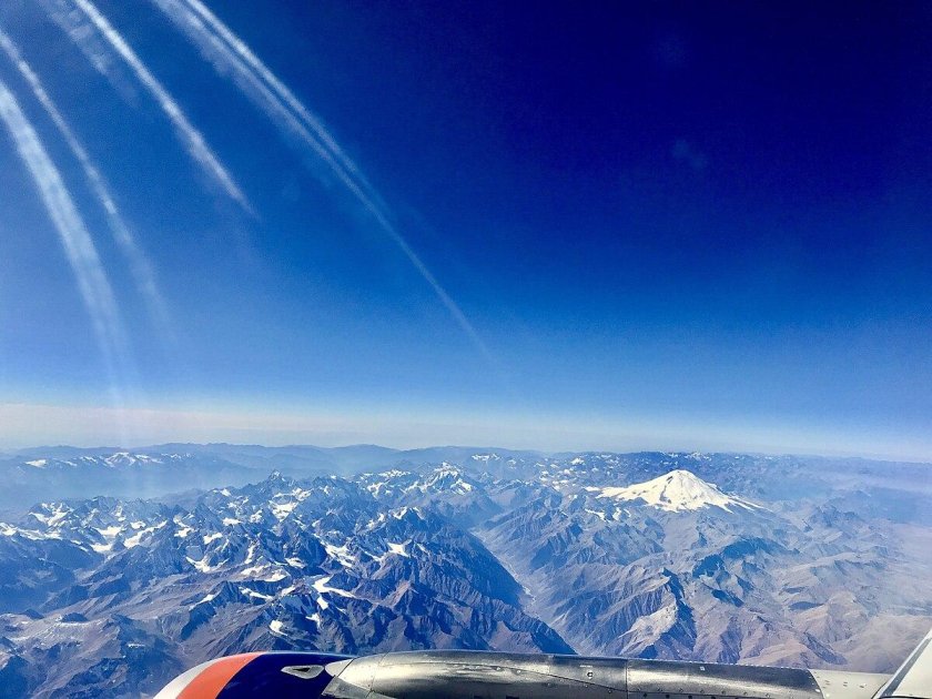 Гора Эльбрус с самолета