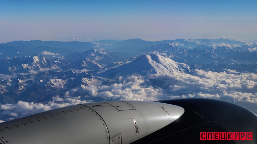 Эльбрус из самолета