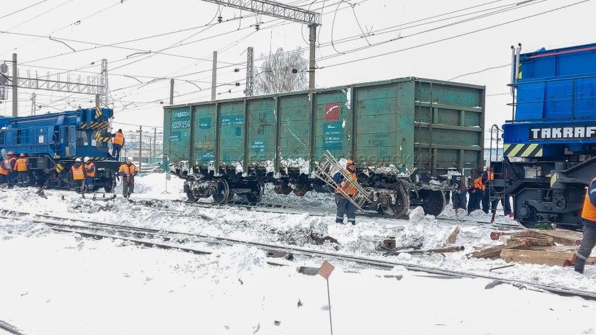 Сход вагонов в Люблино