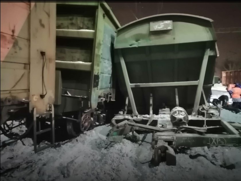 Сход вагонов в Люблино