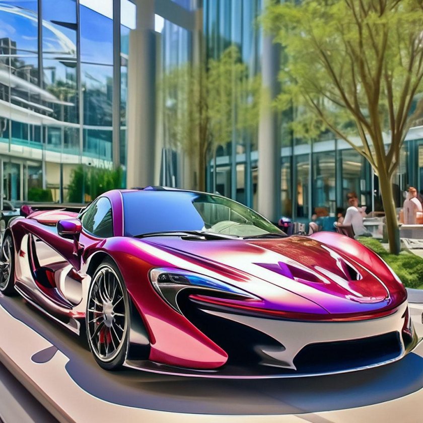 Mclaren p1 фиолетовый