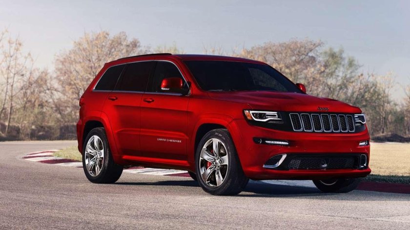 Jeep Grand Cherokee srt8 красный