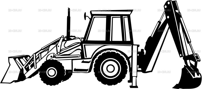 Трактор JCB вектор