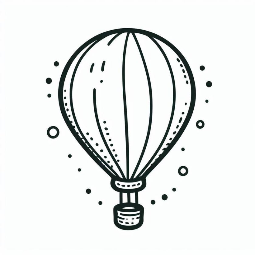 Воздушный шар рисунок для срисовки