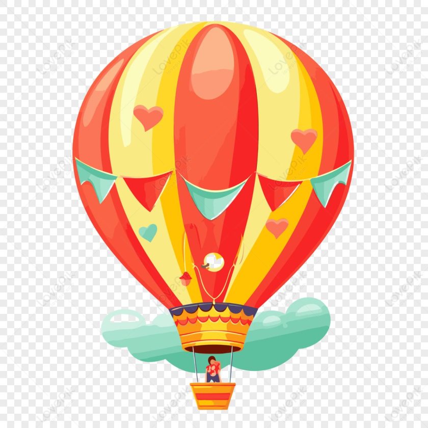 Воздушный шар мультяшный