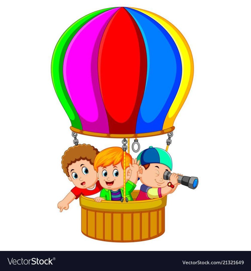 Дети на воздушном шаре