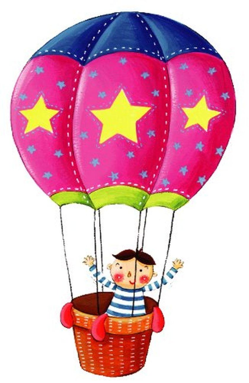 Воздушный шар с корзиной