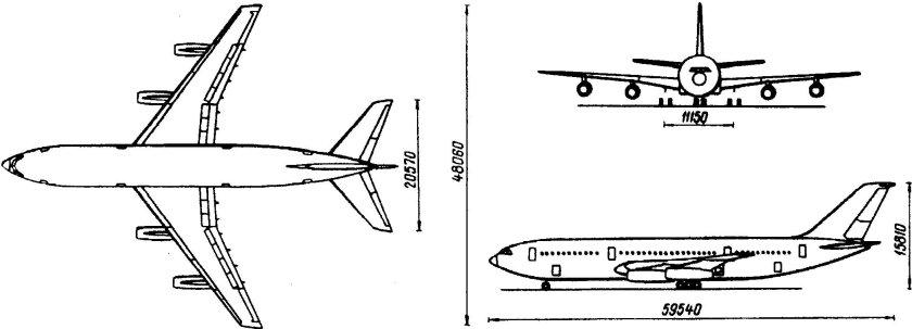 Ил 86 схема самолета