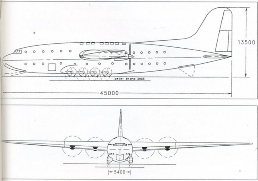 Широкофюзеляжный самолет схема