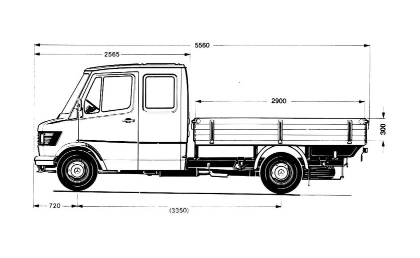 Мерседес 308д габариты