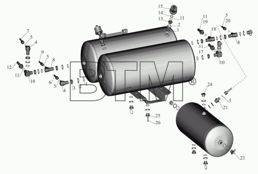КАМАЗ 5511 ресиверы