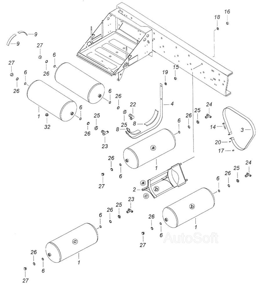 Кронштейн крепления ресивера КАМАЗ 54112-3513081