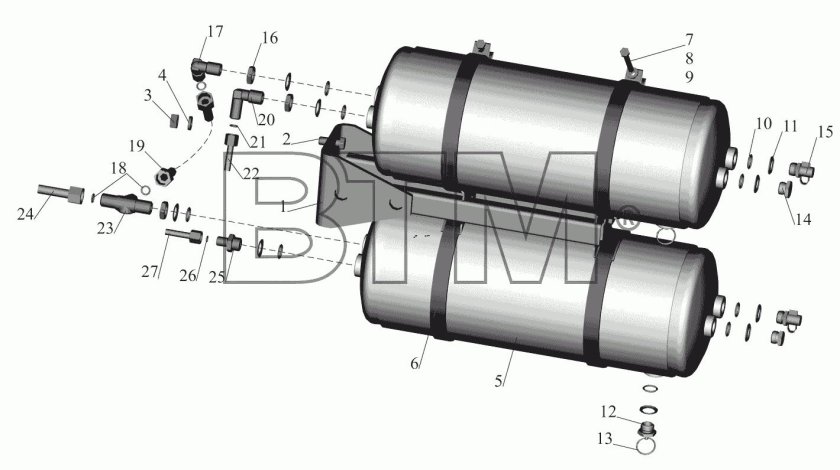 Клапан ресивера КАМАЗ 5320
