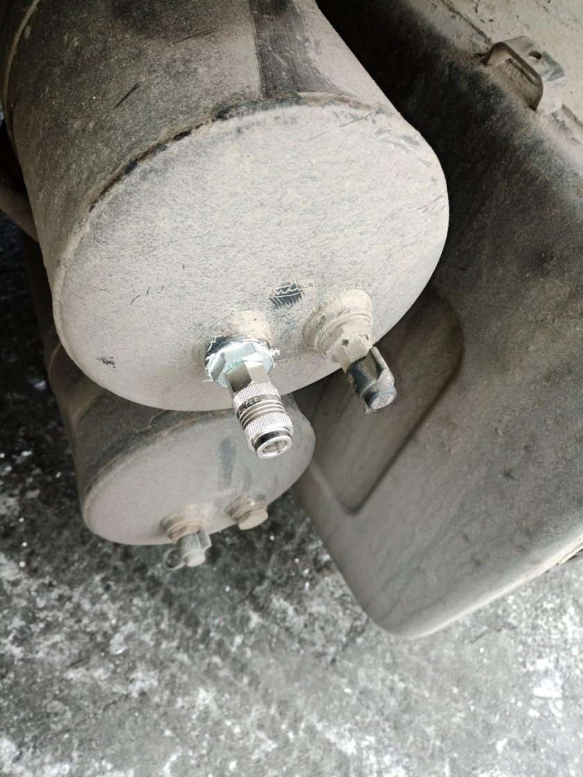 Переходник с ресивера КАМАЗ на быстросъем