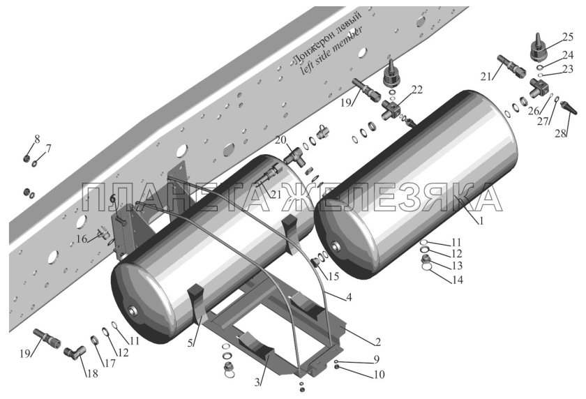 6303-3513015-10 Ресивер МАЗ