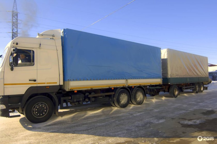 МАЗ 6312 С прицепом тент