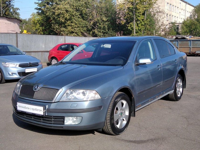 Шкода Октавия 2008 синяя