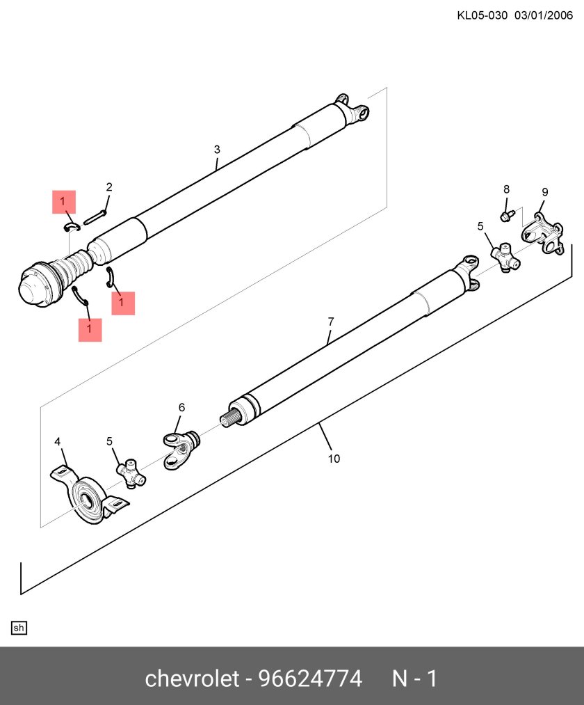 Болты кардана Шевроле Каптива