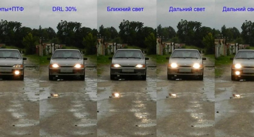 Фары ближнего света и дневные ходовые габаритные огни